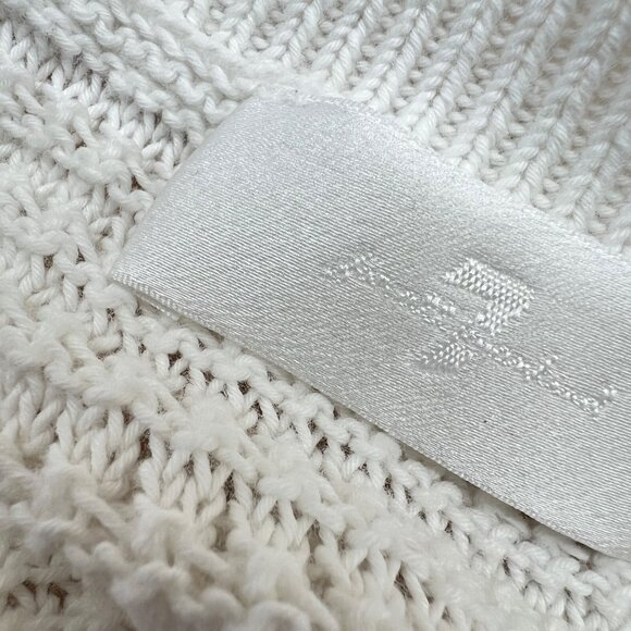 7 For All Mankind Crochet Ruffle Sleeveless Open Knit Top Ecru XS - Picture 8 of 12